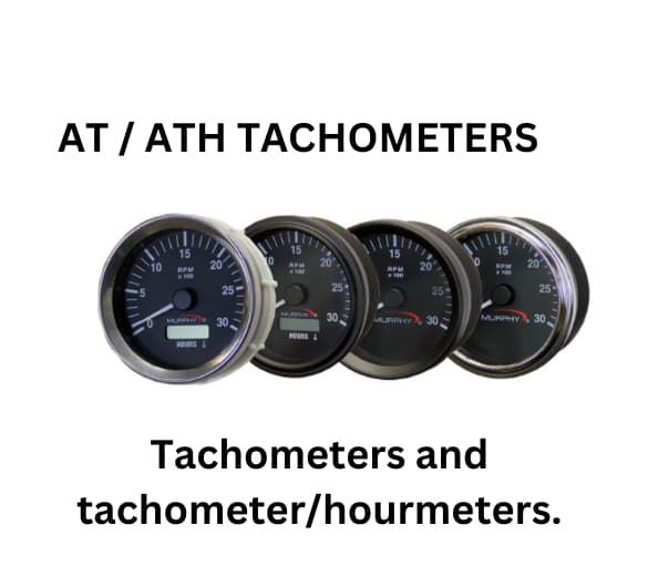  Image of AT/ATH tachometers and tachometer housings showcasing their design and functionality in automotive applications